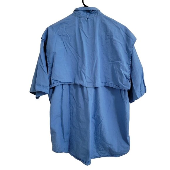 World Wide Sportsman Vented Fishing Shirt Mens Size XL Blue Button Front - Picture 2 of 3